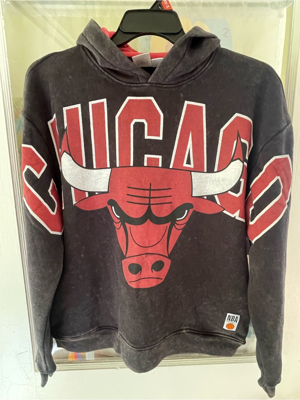 Vintage look distressed Chicago Bulls Hoodie